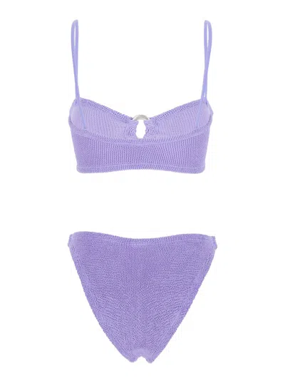 Hunza G Misty Bikini Pearly Hoop In Purple