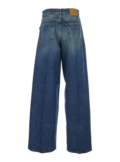 Haikure 'bethany' Blue Jeans With Logo Patch On The Rear In Blue