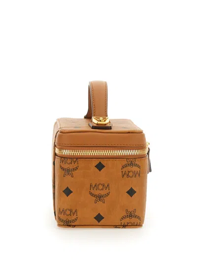 Mcm Women Printed Canvas Rockstar Vanity Case Handbag