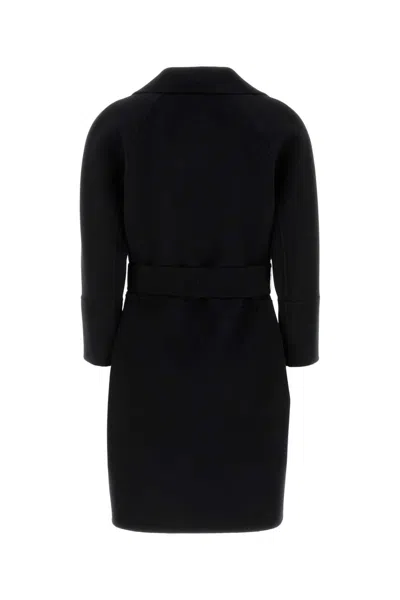 's Max Mara Black Wool Arona Coat In Black