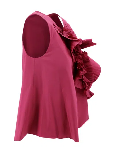 P.a.r.o.s.h Ruffled Blouse In Pink