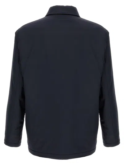 Kiton Overshirt Padded Long Sleeves In Blue