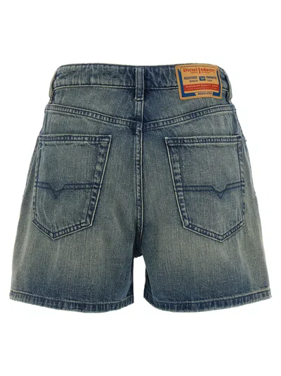 Diesel Denim Shorts With Faded Effect And Back Patch