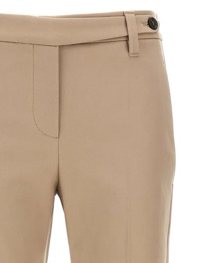 Brunello Cucinelli Cotton Trousers With Pockets And Belt Loops