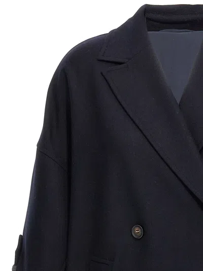 Brunello Cucinelli 'shiny Cuff Details' Caban Coat