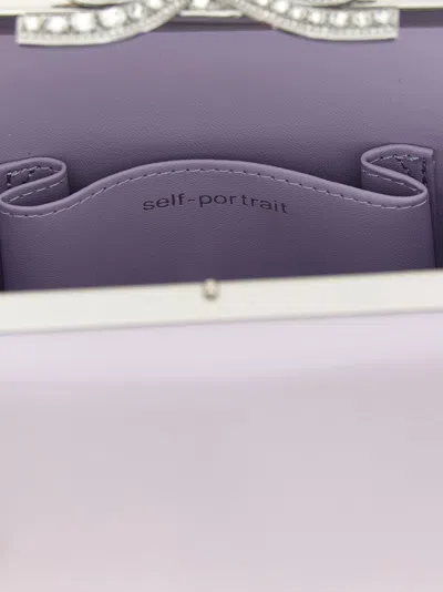Self-portrait 'lilac Leather Mini Bow' Handbag