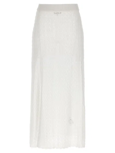 Ganni Shiny Pointelle Knit Skirt