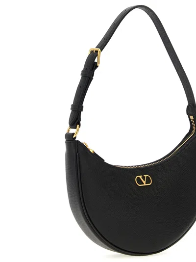 Valentino Black Vlogo Signature Mini Hobo Bag