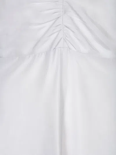 Forte Forte Habotai Mother Of Pearl Silk Dress In White