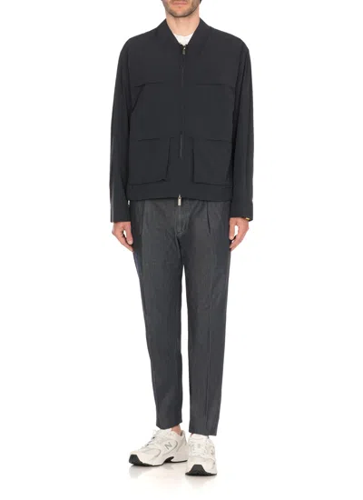 K-way Barion Cotton Like Jacket In Blue