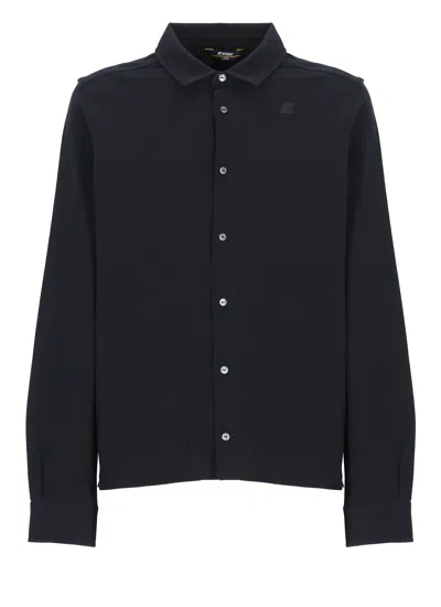 K-way Camicia Timothee Pique Blu In Blue
