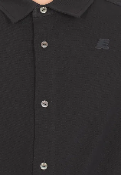 K-way Camicia Timothee Pique Blu In Blue