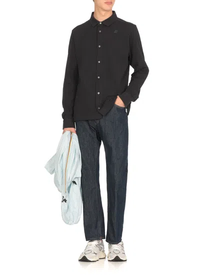 K-way Camicia Timothee Pique Blu In Blue