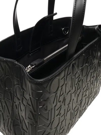 Armani Exchange Medium Tote Bag With All-over Logo