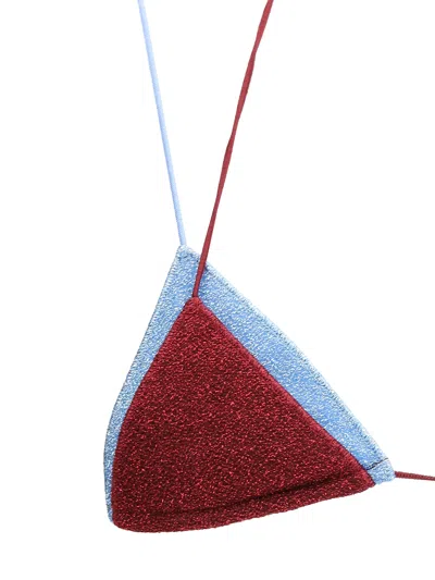 Oseree Lumiere Bicolor Swimsuit In Red