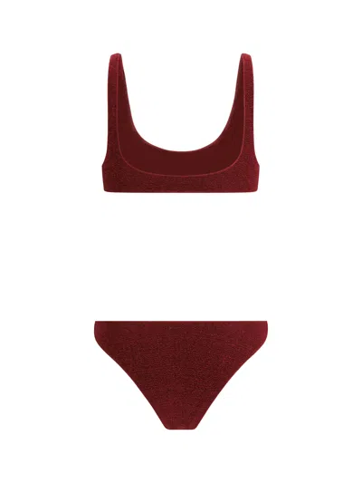 Oseree Lumiere Sporty Swimsuit In Red
