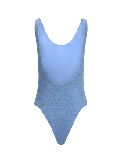 Oseree Radiant Sporty One Piece Swimsuit In Blue