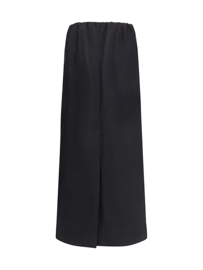 The Row Saul Midi Skirt In Black