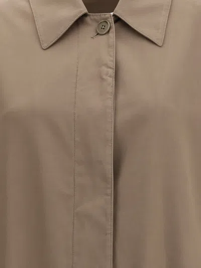 The Row Rocco Coats And Trench Coats Gray In Brown