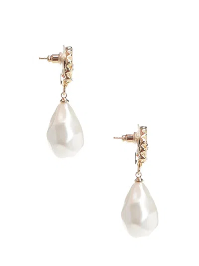Self-portrait Shell Earrings Jewelry Gold In Gold