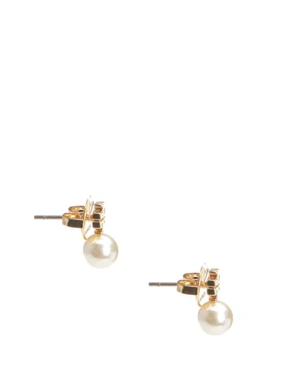 Tory Burch Pearl Stud Earrings Jewelry Gold