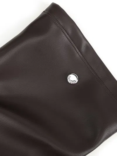 Attico Knee-high Boots With Pointed Toe And Stiletto Heel In Brown