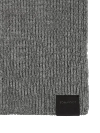 Tom Ford Cashmere Scarf Scarves And Foulards Grey In Gray