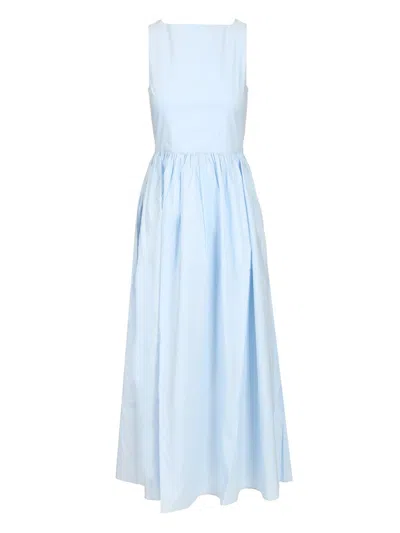 Matteau Tie-back Midi Dress In Blue