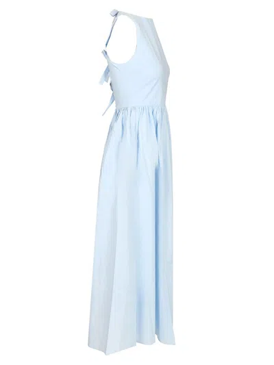 Matteau Tie-back Midi Dress In Blue