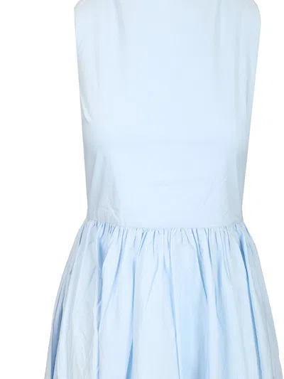 Matteau Tie-back Midi Dress In Blue