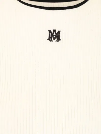 Amiri Crewneck Crop Top Contrast Trim