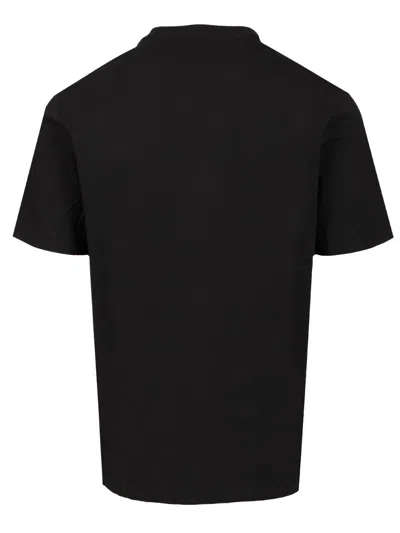 Amiri Black Cotton T-shirt With Bold Logo Statement In Black
