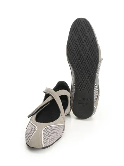 Attico Wanderer Cut-out Mesh Ballerina Flat