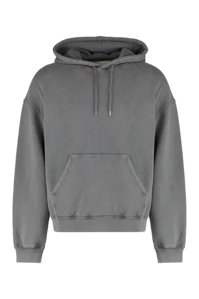 Axel Arigato Cotton Logo Hoodie Kangaroo Pocket In Gray