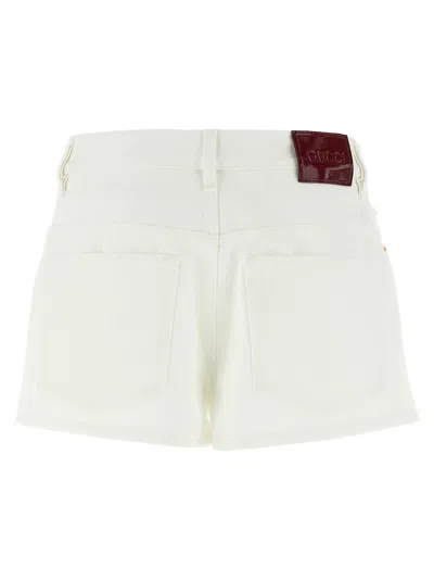 Gucci Women Denim Shorts In White