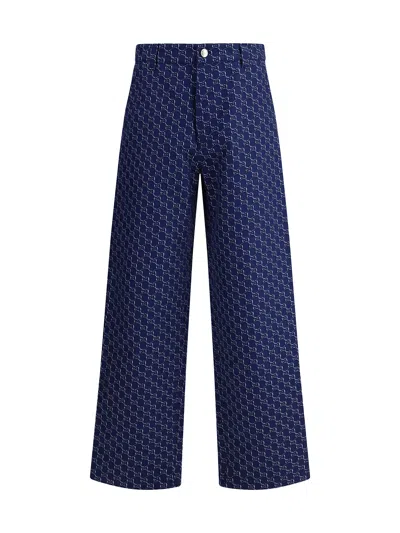 Gucci Cotton Jacquard Pant With Gg Shadow