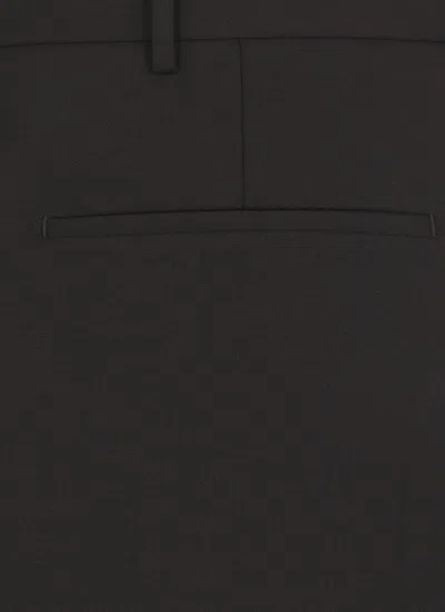 Pt Torino Black Virgin Wool Trousers In Black