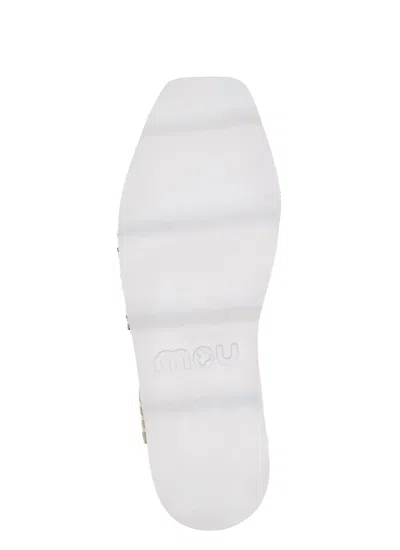 Mou Espa Sandal Espadrilles In Grey Leather In Multi