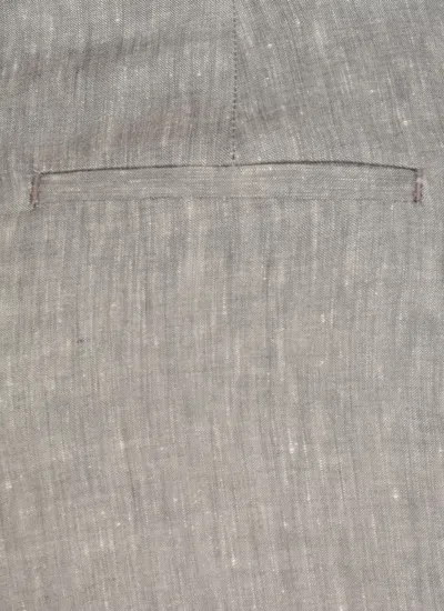 Peserico Linen And Wool Pants In Gray