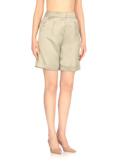 Peserico Viscose Shorts In Gray