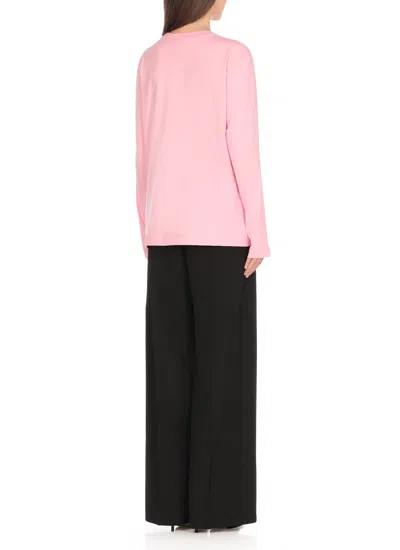 Msgm T-shirt With Logo In Pink