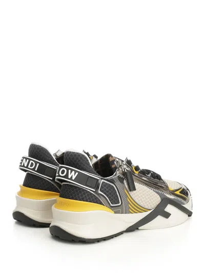 Fendi Streamlined Sneakers Featuring Contrast Panels