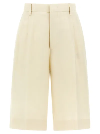 Tagliatore Linen Bermuda Shorts Bermuda And Short Beige In Neutral