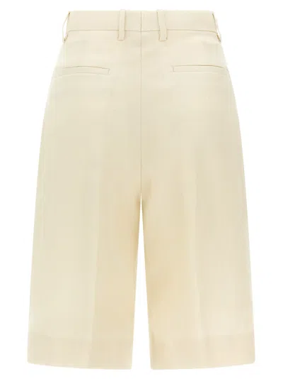 Tagliatore Linen Bermuda Shorts Bermuda And Short Beige In Neutral