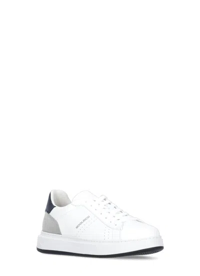 Woolrich Leather Sneakers In White