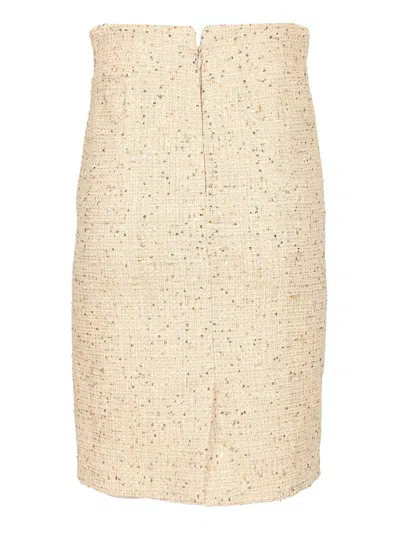 Tagliatore Nell Midi Skirt In Neutral