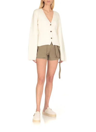 Mou Ivory Suede Leather Sneakers In Gray