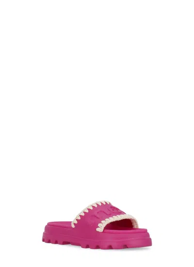 Mou Eva Slippers In Pink