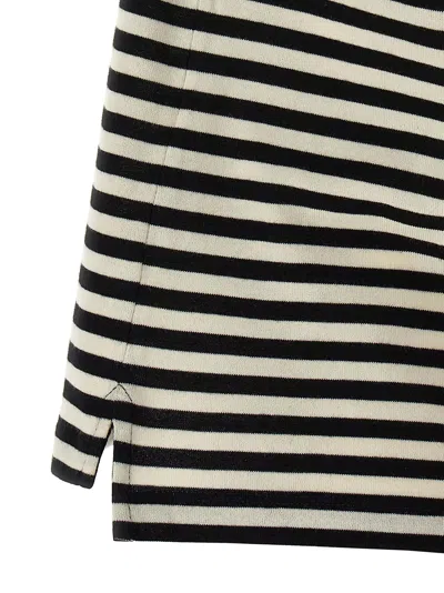 Moncler Striped Polo With Ribbed Cuffs In Multicolor
