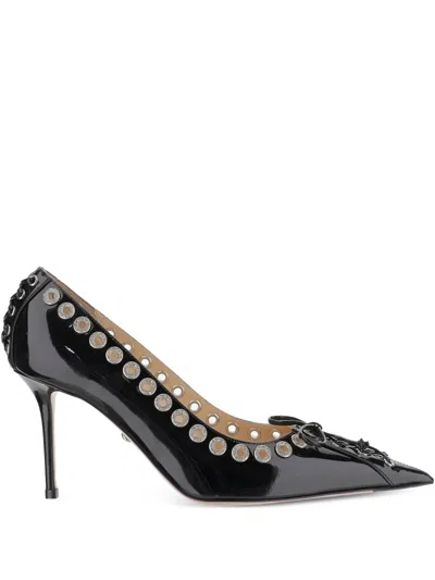 Mach&mach Eyelet-lace Pumps In Black